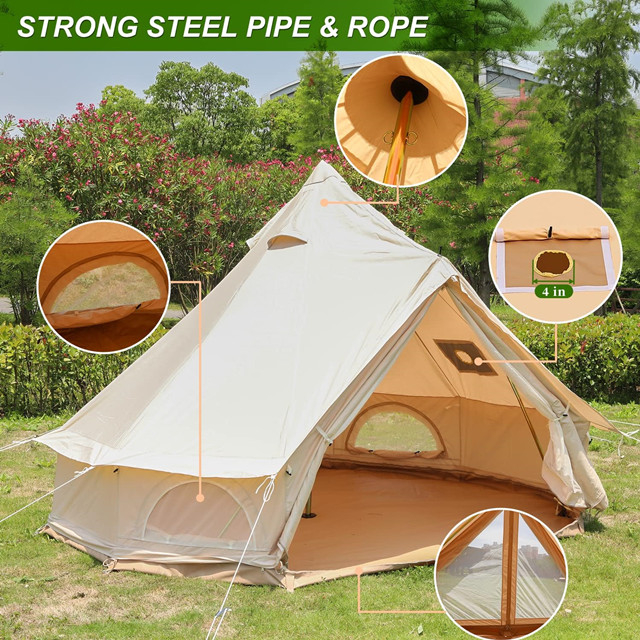 Tente de camping en toile Glamping Bell