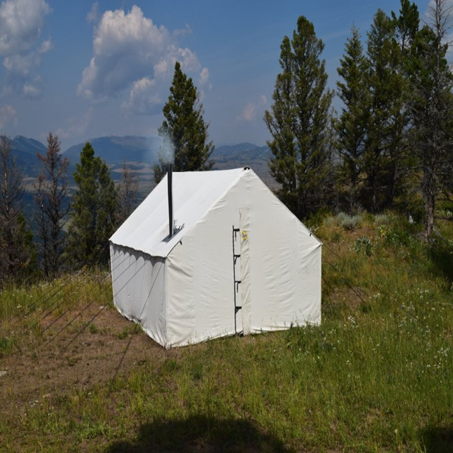 Tente murale de camping portable en toile avec poêles