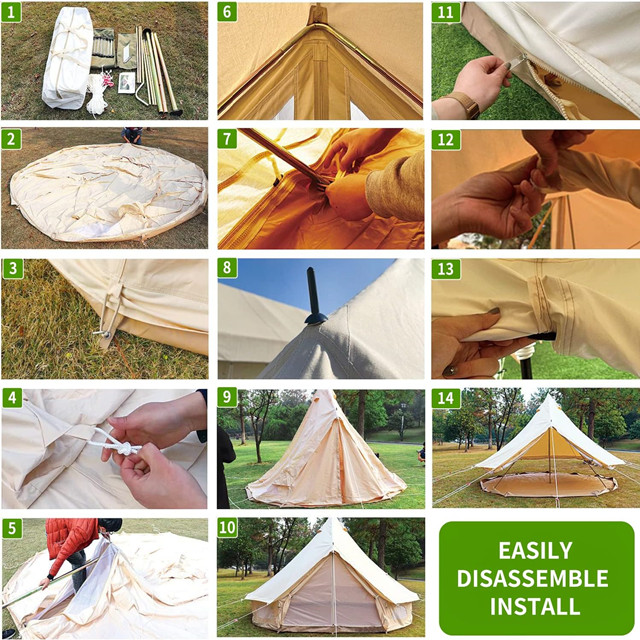 Tente de camping en toile Glamping Bell