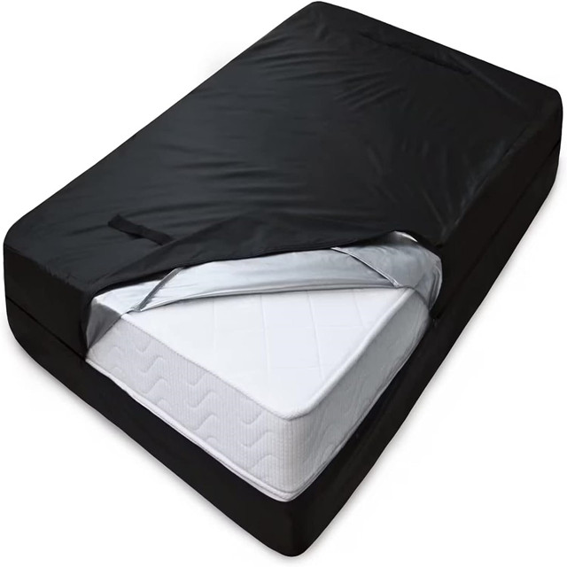 Housse de matelas imperméable réutilisable avec 8 poignées et fermeture éclair 