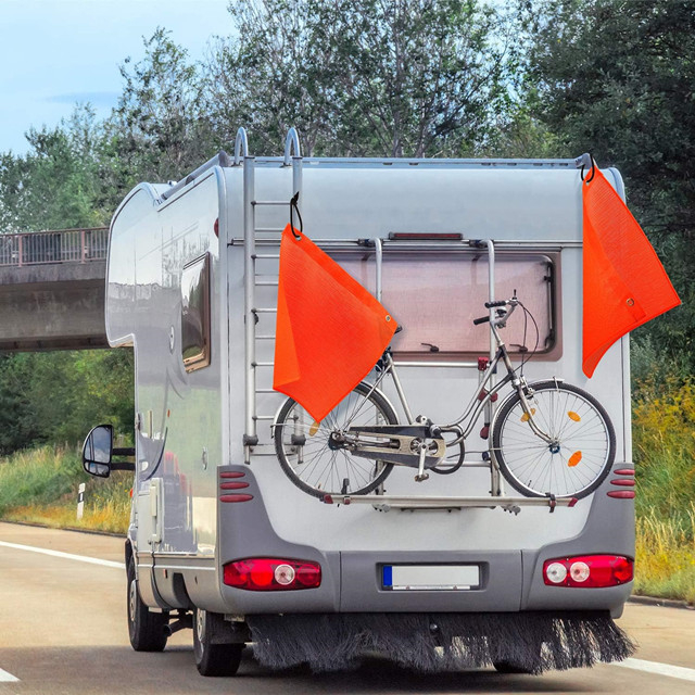 Drapeau de sécurité d'avertissement avec œillets et cordon élastique