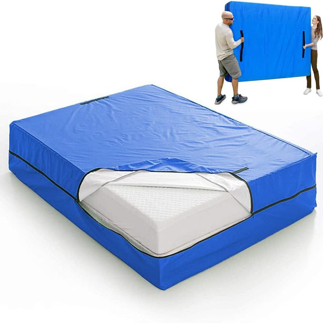 Housse de matelas imperméable réutilisable avec 8 poignées et fermeture éclair 