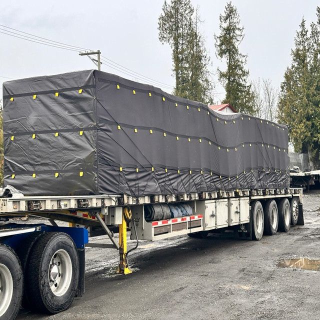 Bâches en bois robustes pour remorques à plateau