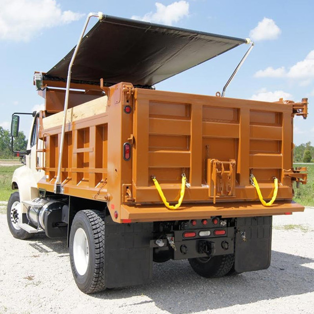 Bâche de camion à benne basculante en vinyle Hot Top avec rabats latéraux